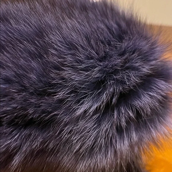 Elegant Purple Fur Hat, mink brown with purple color  display picture 1